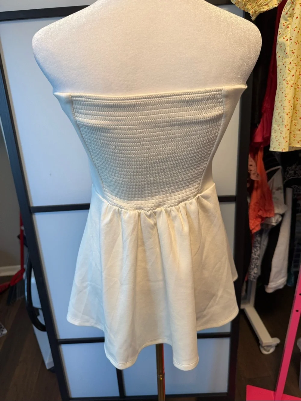 Free People Peplum Tube Top - Ivory - NWOT - Size Small